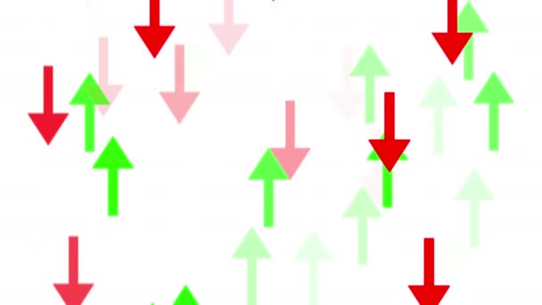 Flechas Verde Azul Retratando Touros Lutas Mercado Ursos Flechas Vermelhas — Vídeo de Stock