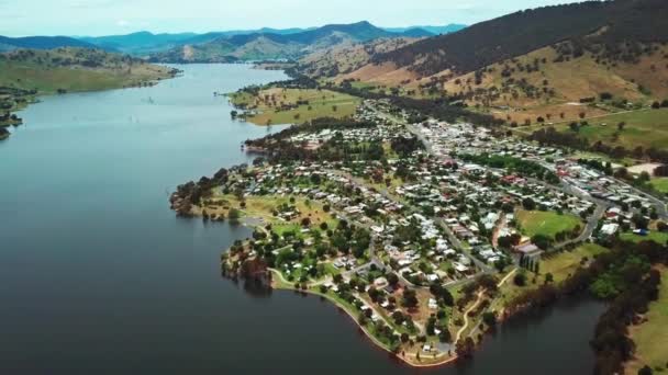Letecký Pohled Město Tallangatta Severovýchodní Victorii Austrálie Listopad 2021 — Stock video