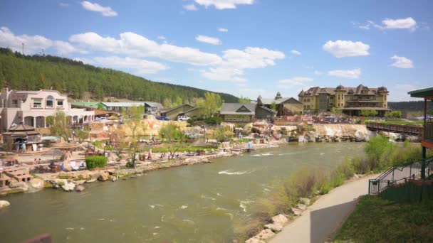 Overlooking Hot Springs Pagosa Springs Colorado San Juan River Static — Stockvideo