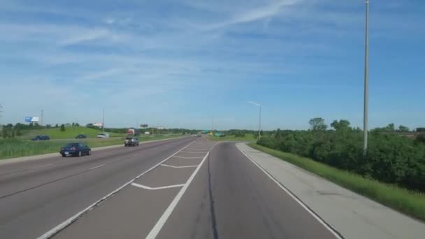 Exit Ramp Elk Grove Village Illinois Us83 — Stockvideo