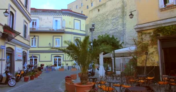 Structures Castel Dell Ovo Gulf Naples Italy Tilt — Stockvideo