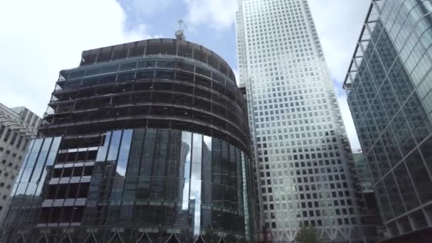 Iconic One Canada Square Building Canary Wharf Architectural Masterpiece Third — Stock video