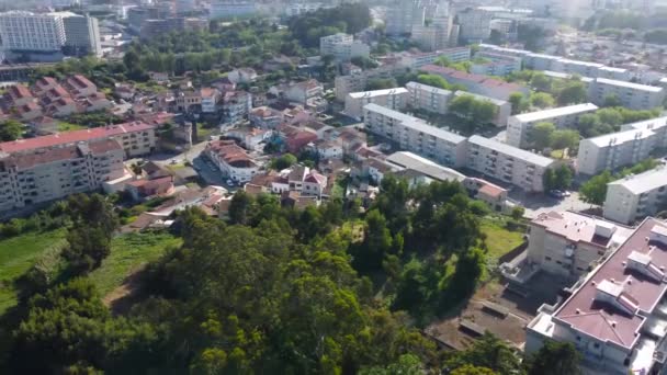 Uitzicht Vanuit Lucht Stad Porto Norte Portugal Uitzicht Gebouwen Architectuur — Stockvideo