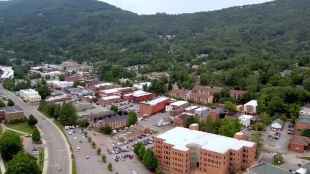 Poussée Aérienne Dans Ville Boone Caroline Nord — Video