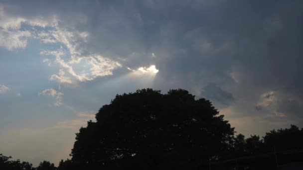 Sunset Timelaps Time Lasp Wide Angle India Karnataka Moving Cloud — Video