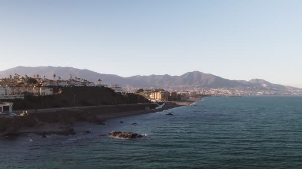 Playa Penon Del Cura Mijas Andalusia Spain — 비디오