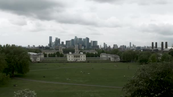 View Overlooking Grass Park Front Queens House National Maritime Museum — Video Stock