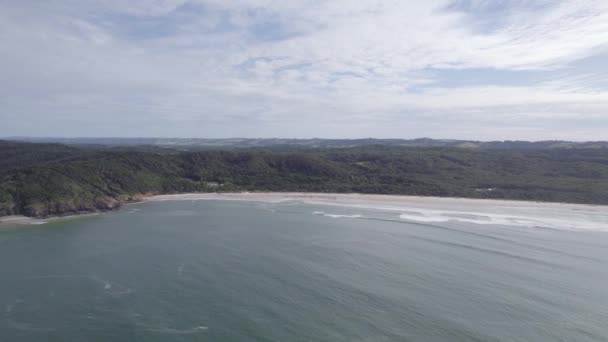 Scenic Nature Landscape Broken Head New South Wales Australia Aerial — 图库视频影像