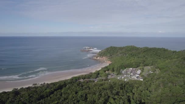 Tranquil Seascape Dense Rainforests Broken Head New South Wales Australia — 图库视频影像