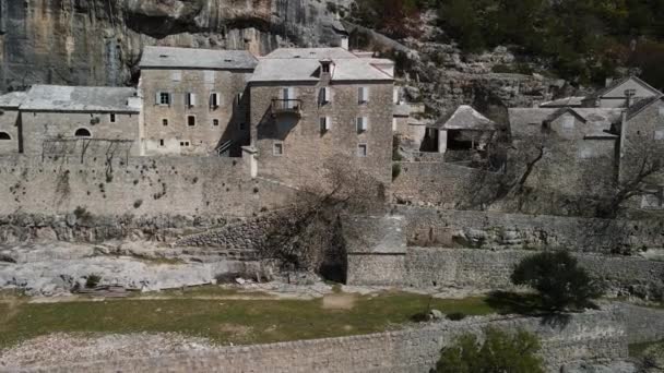 Antiguo Monasterio Del Siglo Xvi Croacia Ermita Blaca — Vídeo de stock