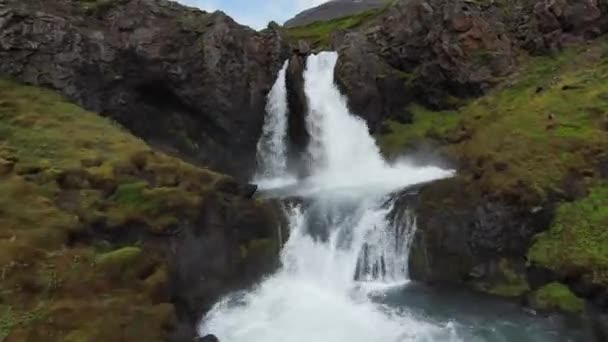 Fpv Several Iceland Waterfalls — Stockvideo