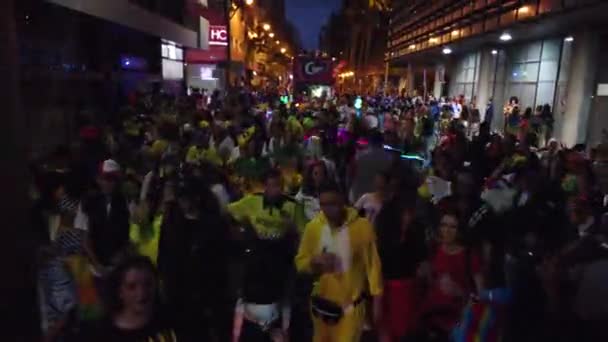 Pessoas Traje Dançando Cantando Carnaval Las Palmas Gran Canaria Ilhas — Vídeo de Stock