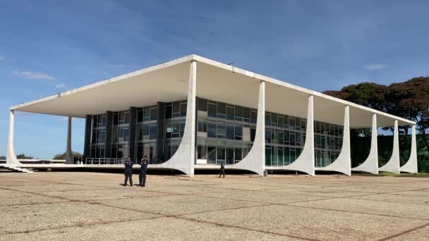 Edificio Corte Suprema Brasilia Brasil Estableciendo Tiro — Vídeos de Stock