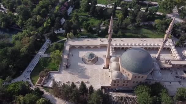 Sanliurfa Große Moschee Luftaufnahme Überblick Über Die Stadt Sanliurfa Der — Stockvideo
