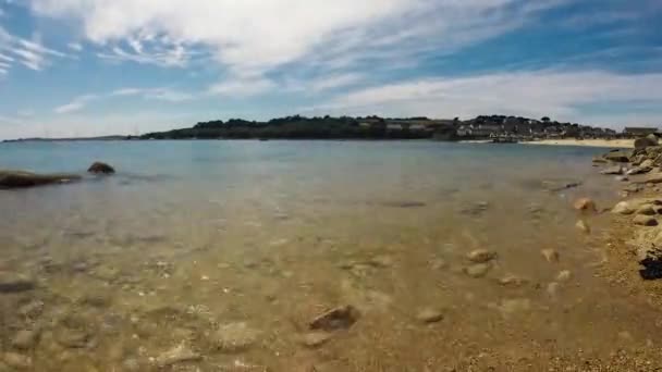 Fast Time Lapse Mary Island Cornwall — Video Stock