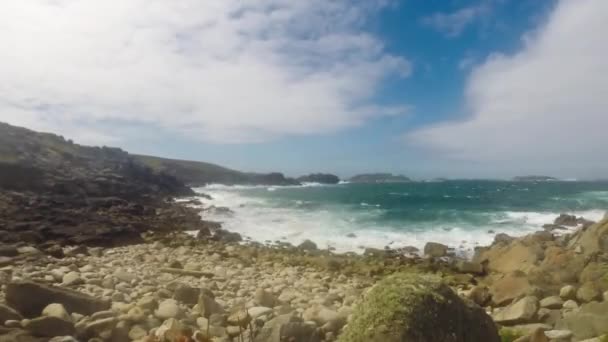 Upływ Czasu Hell Bay Bryher Wyspach Scilly — Wideo stockowe