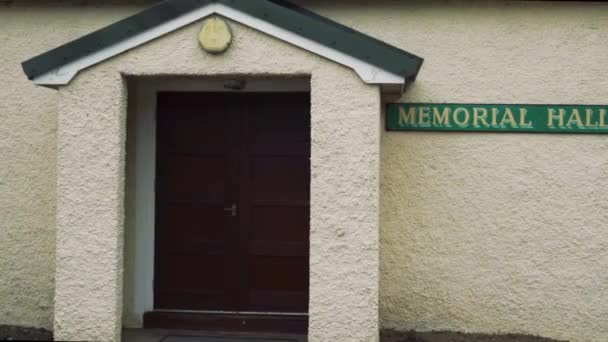 Village Memorial Hall Sign — ストック動画