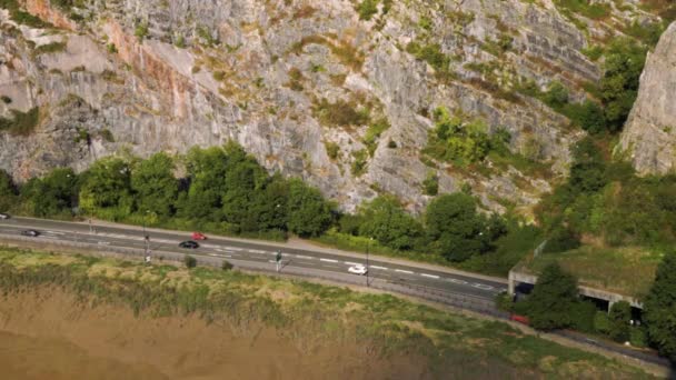 View Road Cliff Face River Avon — Stockvideo