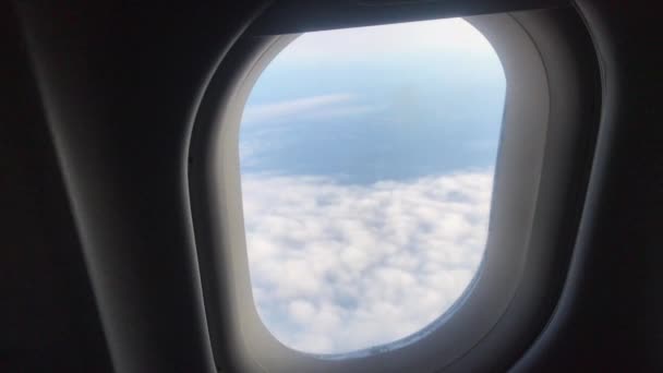 Nubes Vistas Avión Winwod — Vídeo de stock