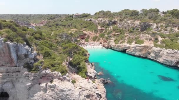 Calo Des Moro Beach Seen Mallorca Spain — Stok video