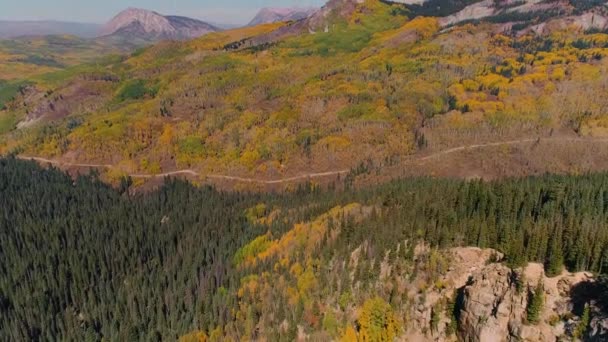 Aspens Encendiendo Paso Kebler Colorado — Vídeos de Stock