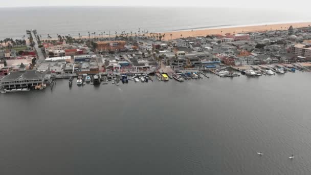 June Gloom Newport Beach California — Video Stock