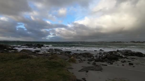 Beach Stormy Afternoon — Video Stock