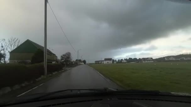 Tarde Tempestuosa Campo — Vídeo de Stock