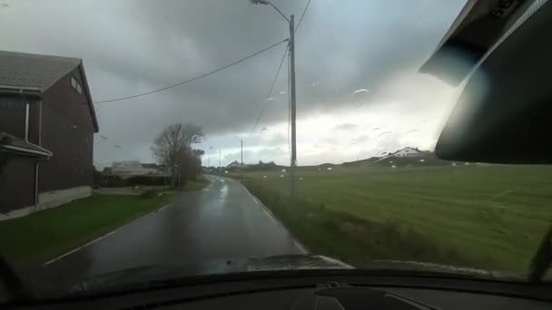 Tarde Tormentosa Campo — Vídeos de Stock