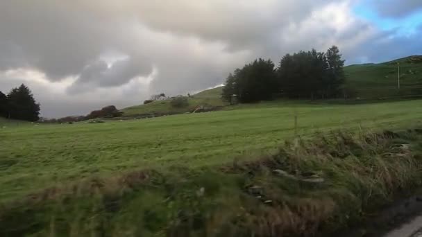 Driving Stormy Afternoon Countryside — Αρχείο Βίντεο