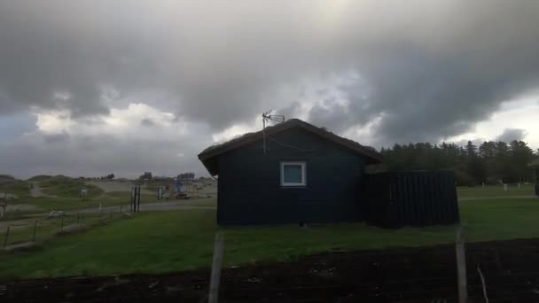 Driving Stormy Afternoon Countryside — Stockvideo