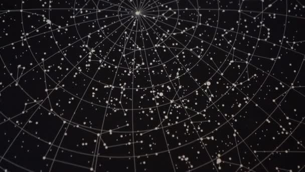 Χάρτης Αστέρων Κοντά Στην Ομαλή Κίνηση — Αρχείο Βίντεο