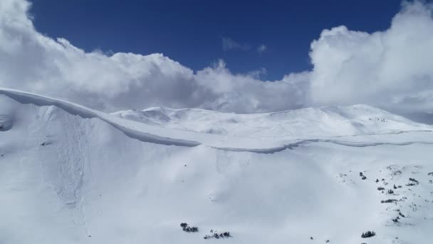 Aerial Views Mountain Peaks Loveland Pass Colorado — Stock Video