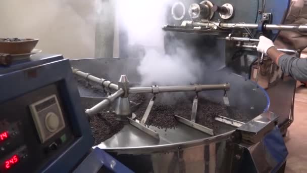 Coffee Roaster Machine Coffee Roast Machinecoffee Roastercoffee Factory29 97Fps — Stok video