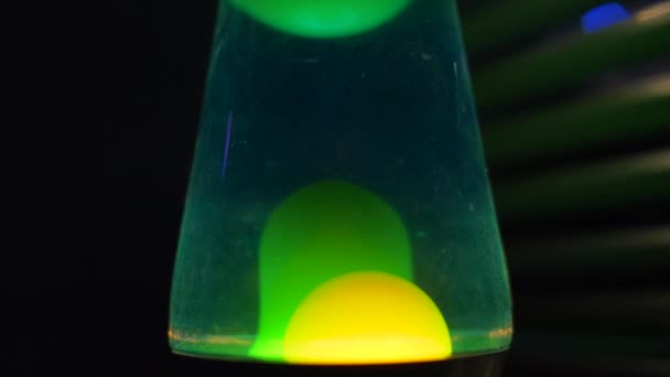 Green Lava Lamp Close Real Time — Stok video