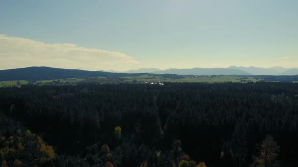 Drone Pan Bavarian Alps — Stockvideo