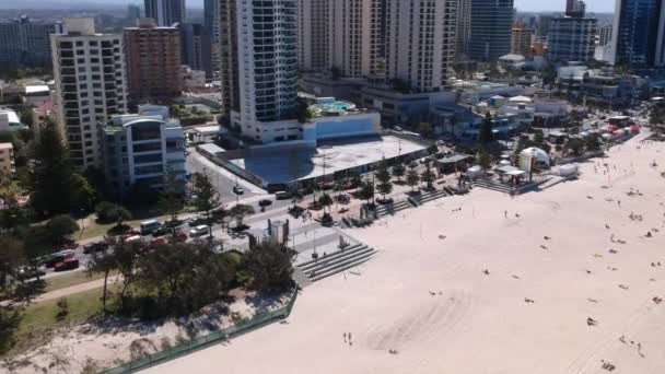 Aerial View Beach Surfers Paradise Gold Coast Australia — Vídeo de Stock