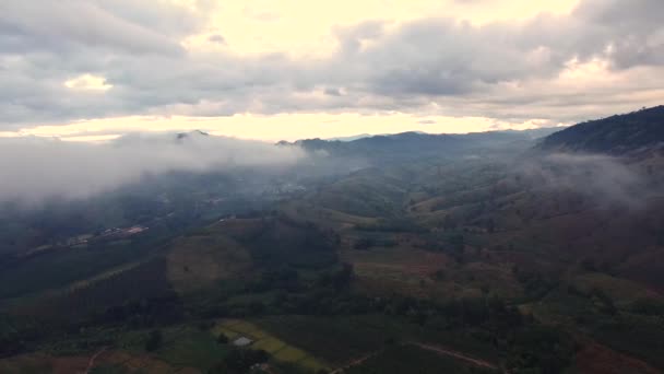 Luftaufnahme Der Provinz Loei Thailand Und Der Berge — Stockvideo