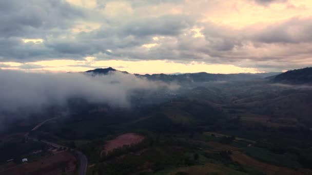 Luchtfoto Van Provincie Loei Thailand Mountain View Shot Dji Pt4 — Stockvideo