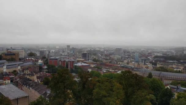 Still Aerial Cityscape Crowded Urban Development — Stock Video