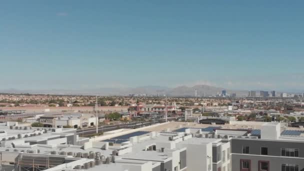 Las Vegas Construction Suburbs Aerial View Mpg4 Uhd — стоковое видео