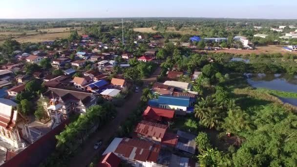 Aerial Shot Sakonnakon Province Tajlandia Jezioro Sakonnakon Landmark — Wideo stockowe