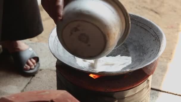 Coconut Milk Thai Stove — Video Stock