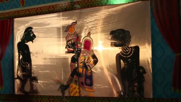 Shadow Puppet Shadow Play Thai Shadow Puppet Nang Talung Play — Video