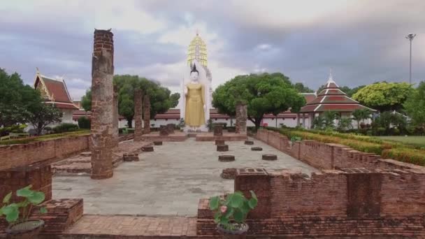 Phitsanulok Buddism Aerial Shot Phitsanulok Buddism Phitsanilok Province Thailand — Vídeo de Stock