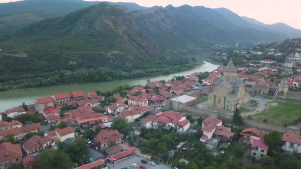 Mtskheta City Mtskheta Mtianeti Province Georgia One Oldest Cities Georgia — Stok video