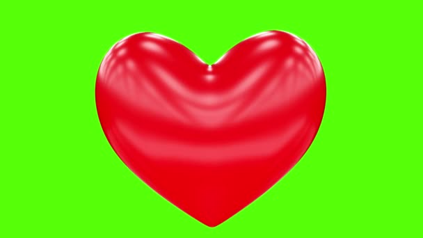 Toon Red Heart Turntable Animation — Wideo stockowe