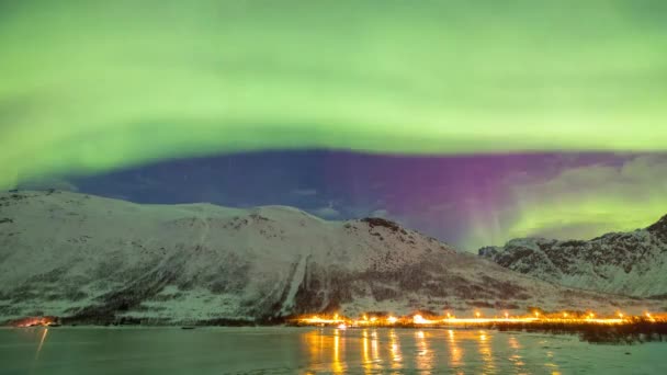 Luzes Norte Tromso Norway Movendo Norther Nlight Como Dançar — Vídeo de Stock