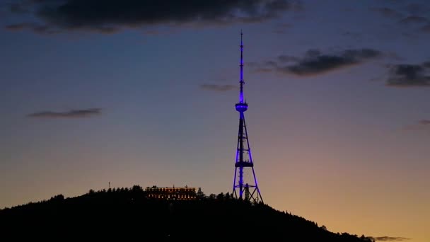 Torre Transmissão Tbilisi — Vídeo de Stock