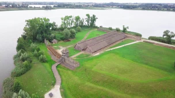 Archaeological Site Biskupin Discovery Settlement One Most Important Events History — Stockvideo